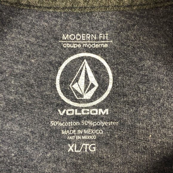 Preowned Volcom Modern Fit Logo Graphic T-Shirt Men’s XL Heather Gray - Picture 5 of 7